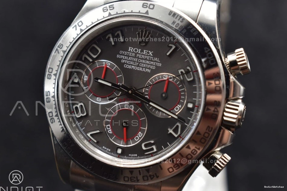 Clean Edition Daytona 742 V Unique SA4130 SS Arabic Bracelet Gray Markers 1:1 on Best Dial 116509 0228